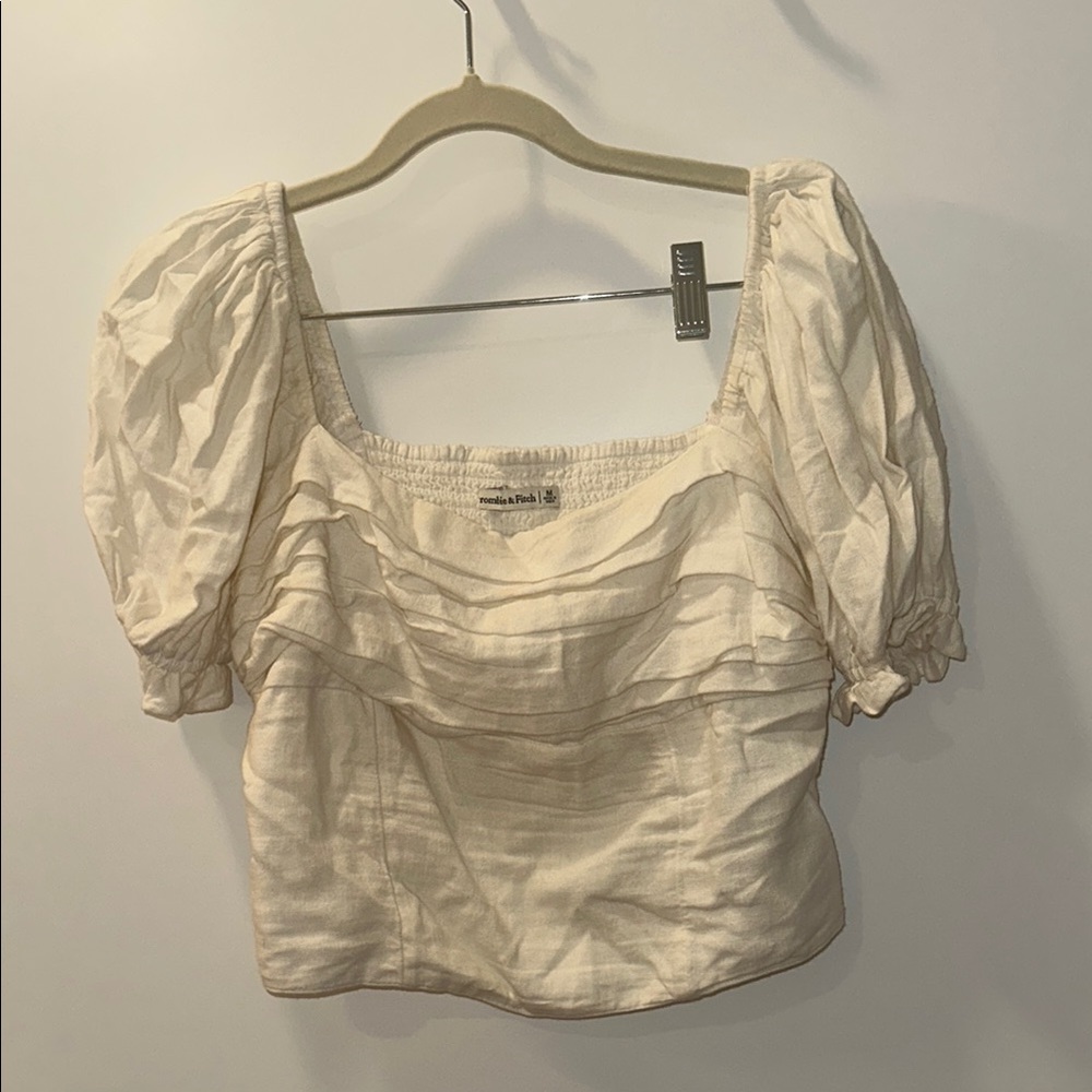 Women's Cream Puff Sleeve Top